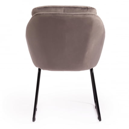 Кресло СТАР (мод. CЙ-1919) вельвет/металл, 68 х 60 х 88 см , серый (ХЛР 24)/черный / STAR (mod. CY-1919) (HLR_4