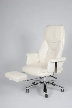 Кресло офисное Парламент Х-2021-70-5 иворй леатхер Слоновая кость / H-2021-70-5 ivory leather_5
