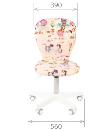 Детское кресло CХАИРМАН ТИН (Кидс) 105 белый пластик Принцессы / CHAIRMAN (Kids)_3