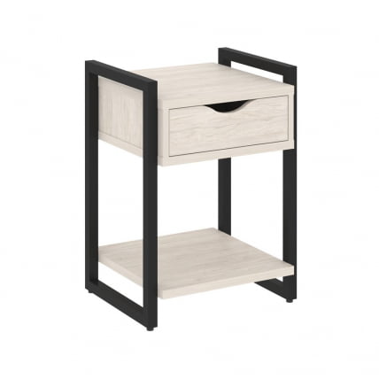 Тумба на регулируемых опорах с ящиком и полкой ЛОФТ ВР.Л-Т1.О Металл черный Денвер светлый / LOFT VR.L-T1.O_0