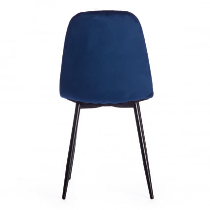 Стул БРЕЕЗЕ (мод. 4724) металл/вельвет, 44х48х87см, темно-синий/черные ножки / BREEZE (mod._3
