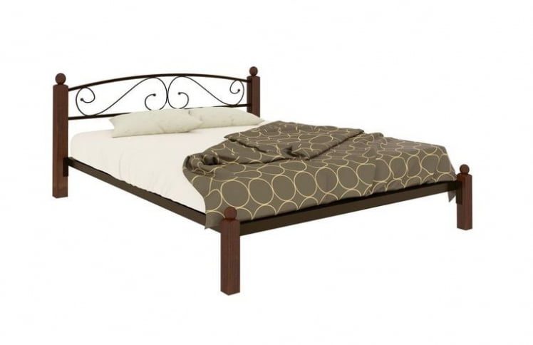 Кровать Вероника Лукс 1200х1900 Коричневая / Lux_0