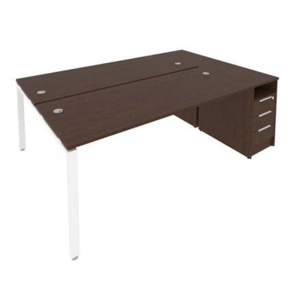 Рабочая станция с опорной тумбой Метал СйстемБ.РС-СТП-2.5 Венге/Белый / Metal SystemБ.РС-СТП-2.5_0