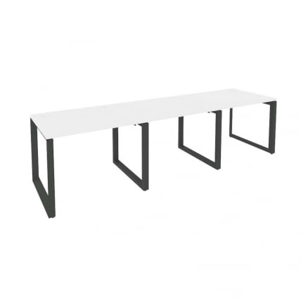 Рабочая станция на О-образном м/к ОНИКС О.МО-РС-3.1.8 Белый Бриллиант/Антрацит / ONIX O.MO-RS-3.1.8_0