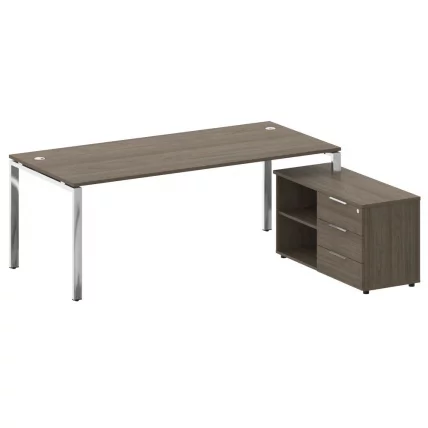 Стол рабочий руководителя с опорной тумбой левый МЕТАЛ СЙСТЕМ ДИРЕCТ БГ.СРТ-6.9 Пр Вяз Благородный / METAL SYSTEM DIRECT_0