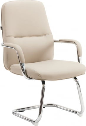 Кресло для посетителей Еверпроф Веста CФ Экокожа Бежевый / Everprof Vesta CF_0
