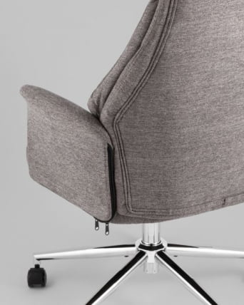 Кресло офисное ТопЧаирс Неома светло-серый экокожа ткань / TopChairs Neoma_10