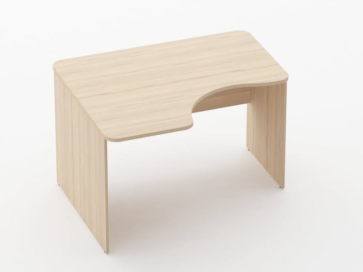 Стол угловой Глассй 1.14.12Л Бук светлый / Glassy_0