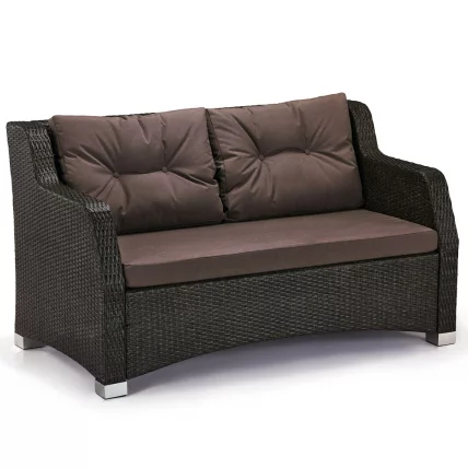 Плетеный диван из искусственного ротанга С51А-В53 Бровн / S51A-W53 Brown_1