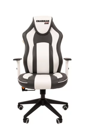 Кресло для геймеров CХАИРМАН ГАМЕ 23 Серый-белый / CHAIRMAN GAME_1