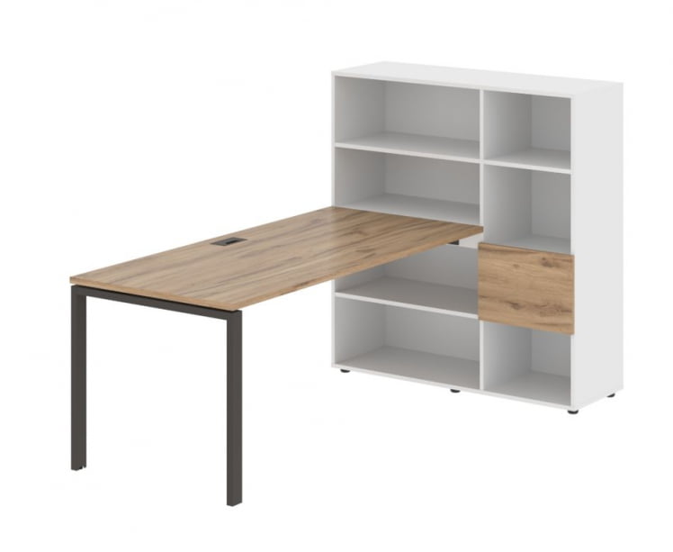 Рабочая станция ЕДИС ЕУРСТ 1217 Дуб Денвер светлый Мокко Белый / EDIS EURST_0