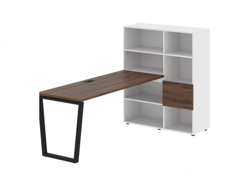 Рабочая станция ЕДИС ЕВРСТ 1117 Дуб Денвер темный Черный Белый / EDIS EVRST_0