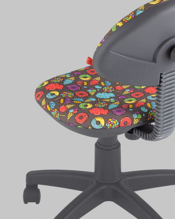 Кресло компьютерное детское УМКА свеетс серый пластик / sweets_3