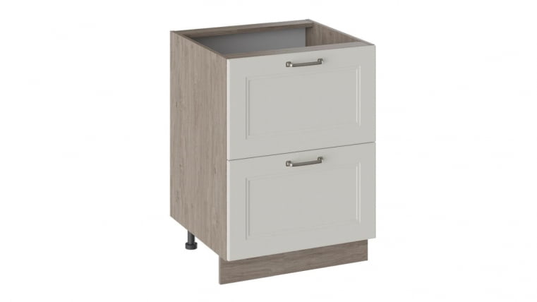 Шкаф напольный с 2-мя ящиками Одри Н2Я_72-60_2Я Дуб Сонома трюфель/Бежевый шелк_0