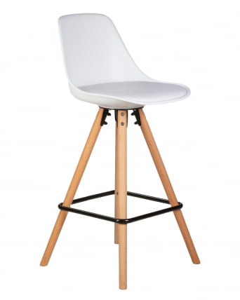 Стул полубарный ДОБРИН РОННИ Белый ЗЛ-В-02 / DOBRIN RONNI ZL-W-02_1