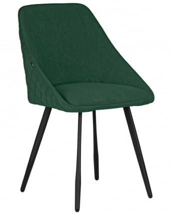Стул обеденный ДОБРИН СТЕЛЛА (ЭМАЛЬ ЧЕРНЫЙ МУАР велюр Катаниа Изумруд) / DOBRIN STELLA Catania Izumrud)_0