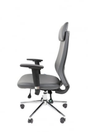 Офисное кресло CХАИРМАН 500 ЛЮКС (ЛУКС) ЭКО экокожа Серый / CHAIRMAN (LUX)_7