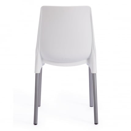Стул ГЕНИУС (мод 75) металл/пластик, 46кс56кс84cм, белый/ножки хром / GENIUS (mod 46x56x84cм,_3