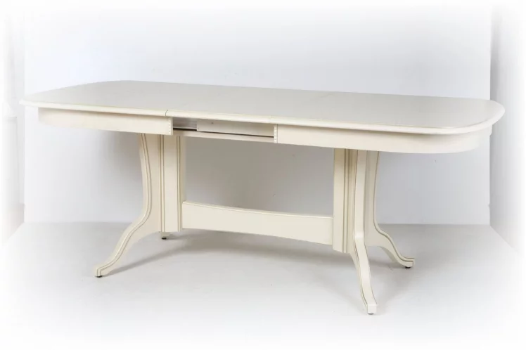 Стол обеденный раскладной Лира-3 (1,6м) тон 2М с золотой патиной_4