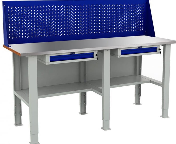 Верстак ВТС200.Ф2/Ф2/Ф2.210 (Серо-синий) / WTS200.F2/F2/F2.210_0