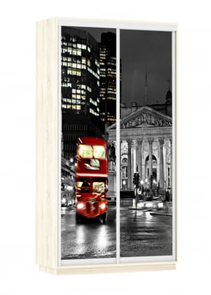 Шкаф-купе двухдверный Экспресс Дуо 1200х2200х Лондон/Дуб сонома / 1200х2200h_0