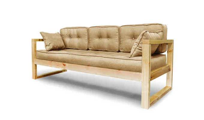 Диван трехместный ДЕмоку Д-3 бежевый_натуральный / DEmoku_0