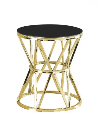 Журнальный стол ВИВА 50кс50 Золото (стекло черное) / 50x50_0