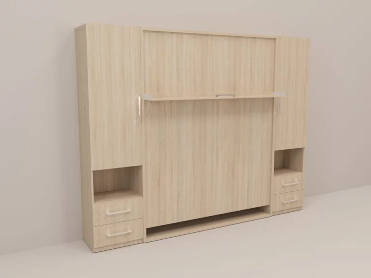 Кровать-трансформер Смарт 1 Ш+К+Ш 1600 Дуб молочный_0