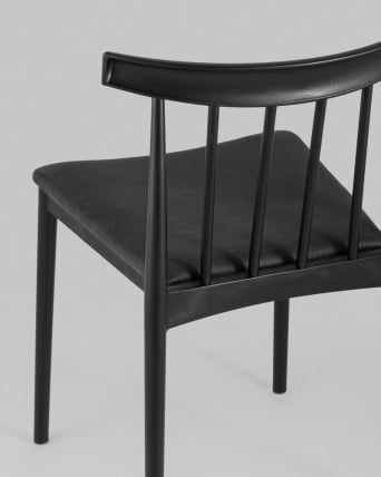 Стул пластиковый Ранч с мягким сиденьем Черный / Ranch_6