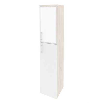 Шкаф высокий узкий правый ОНИКС О.СУ-1.7Р(Р) вхите Денвер Светлый/Белый / ONIX O.SU-1.7R(R) white_0
