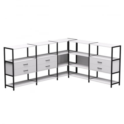 Набор стеллажных систем Еверпроф ЕВО №15 Белый Черный / Everprof EVO_0