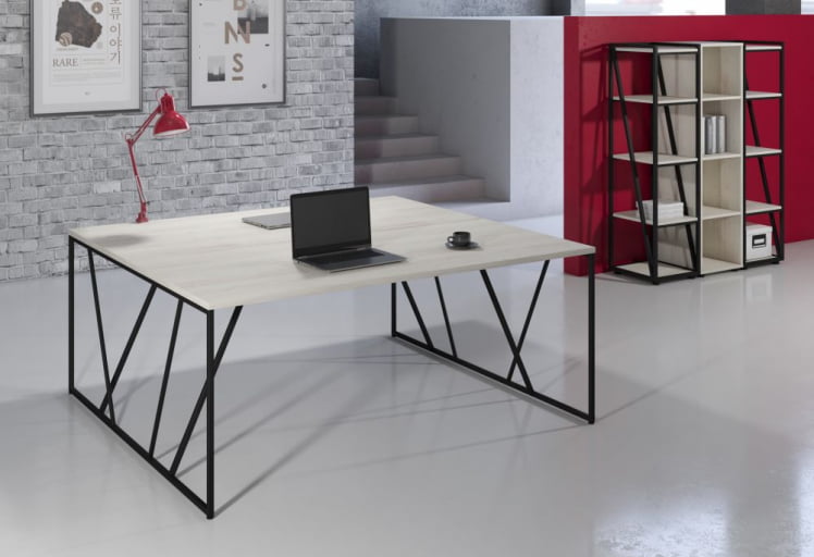 Кабинет персонала ЛОФТИС №1 Сосна Эдмонт/Черный / LOFTIS_0