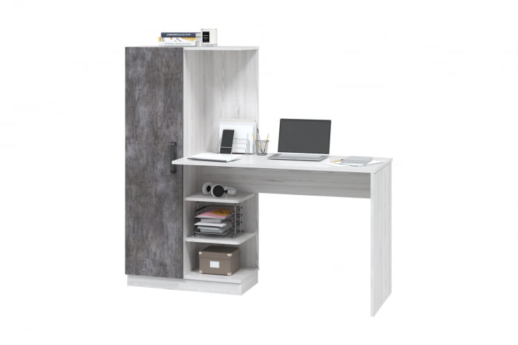 Стол компьютерный Оливер Уни (Софт), ясень анкор светлый/камень темный с ФП_2