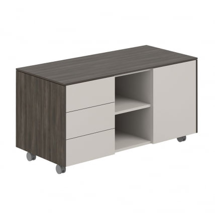 Тумба мобильная 3-секционная Атлас НЗ-0213.БТ.ГС Бренсон Трюфель Серый камень / Atlas NZ-0213.BT.GS_0