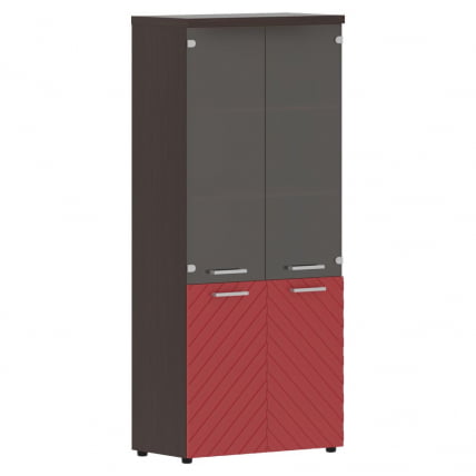 Шкаф комбинированный с топом Торр ЛУКС ТЛХC 85.2 Венге Магия Красный / Torr LUX TLHC_0