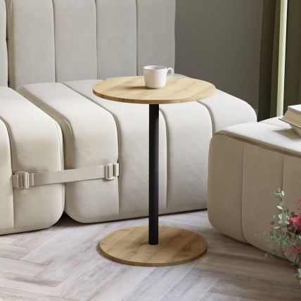 Стол журнальный Кат Дуб вотан / Черный_3