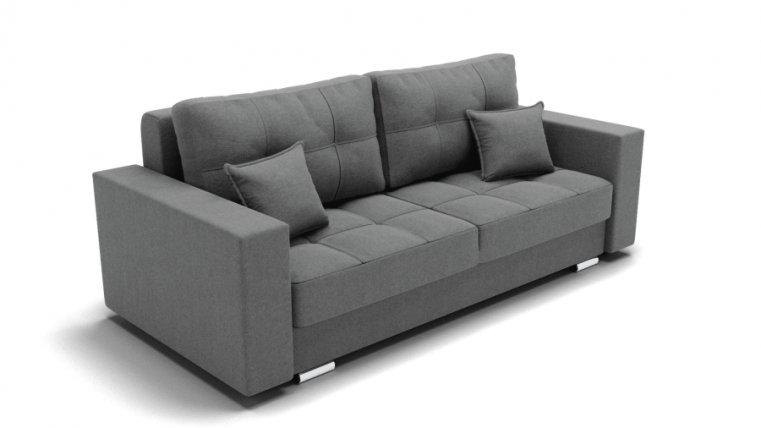 Диван Талисман-1 (ЗР) Цвет фасада: Светло серый; Тип: Прямой; Материал фасада: Металл/Велюр_0