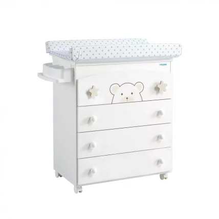 Комод пеленальный Микуна Бубу Б-970 Вхите Беиге Старс / Micuna Bubu B-970 White Beige Stars_1