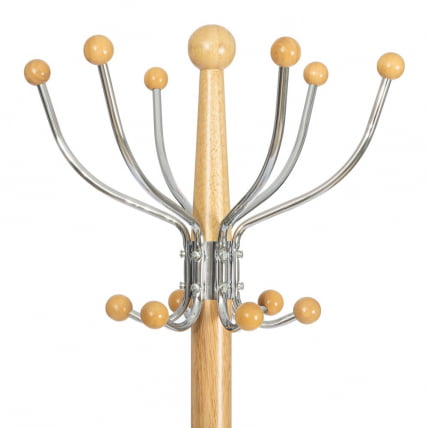 Вешалка Ханами (мод. ГХ-8617) дерево/хром/мрамор, 37 кс 37 кс 175 см, Вхите (Белый) / Натурал (натуральный) / Hanami (mod. GH-8617) x x White Natural_1