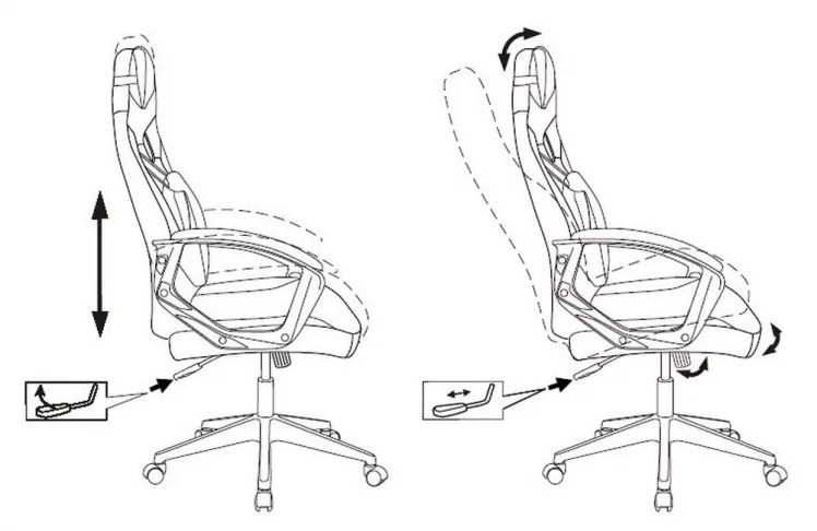 Геймерское кресло Бюрократ ЗОМБИЕ ДРИВЕР Черный-желтый / ZOMBIE DRIVER_15