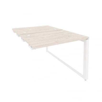 Стол-приставка двойной на О-образном м/к к опорым элем. ОНИКС О.МО-Д.СПР-1.7 Денвер Светлый/Белый / ONIX O.MO-D.SPR-1.7_0