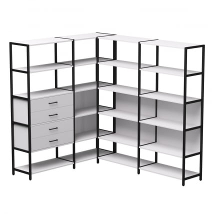 Набор стеллажных систем Еверпроф ЕВО №17 Белый Черный / Everprof EVO_0