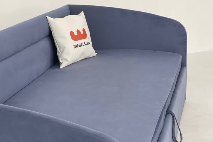 Кровать  0.9 Альба (Софа) КМ.С-16 топаз (велюр) / КМ.S-16_5