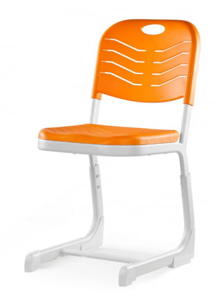 Стул ученический регулируемый пластиковый (рост 5-7) Оранжевый_0