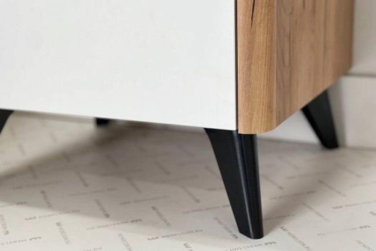 Тумба прикроватная Адам МСА-01 дуб крафт золотой/белое дерево / MSA-01_6