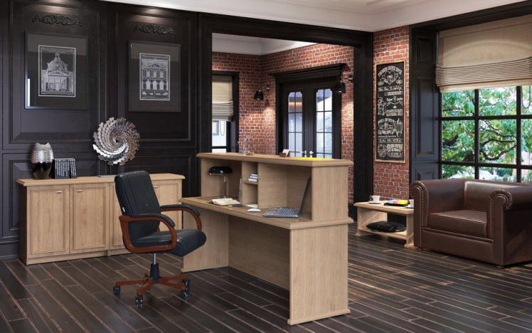 Стойка ресепшен РМС 120 Орех гарда / RMS_4