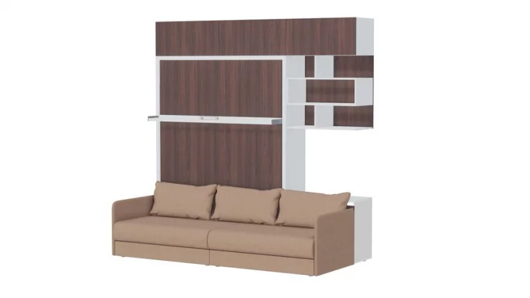 Диван Лайт К 1600 с полкой Белый Дуб Сантана Либерти 5_0