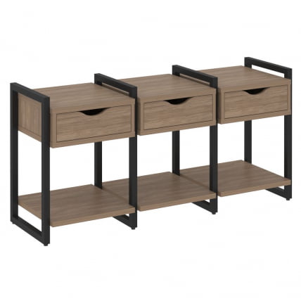 Тумба на регулируемых опорах наборная. Вариант №4 ЛОФТ ВР.Л-ТН-4.О Металл черный Дуб Аризона / LOFT VR.L-TN-4.O_0