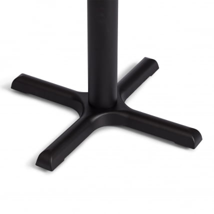 Стол ВАЛХАЛЛА дерево вяз/железная опора, 80х65х76 см, груша №3/черная опора / VALHALLA_6