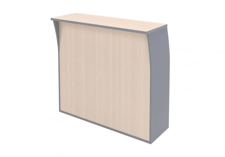 Стойка ресепшн прямая ИМАГО РС-2 Клен Металлик / IMAGO_0